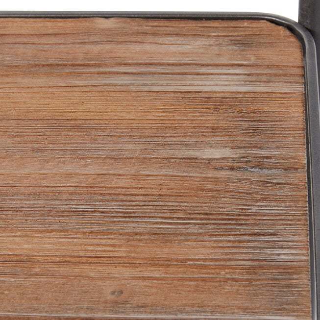 Brown Chinese Fir and Metal Industrial Bar Cart, 30x20x15, , alternate image number 5