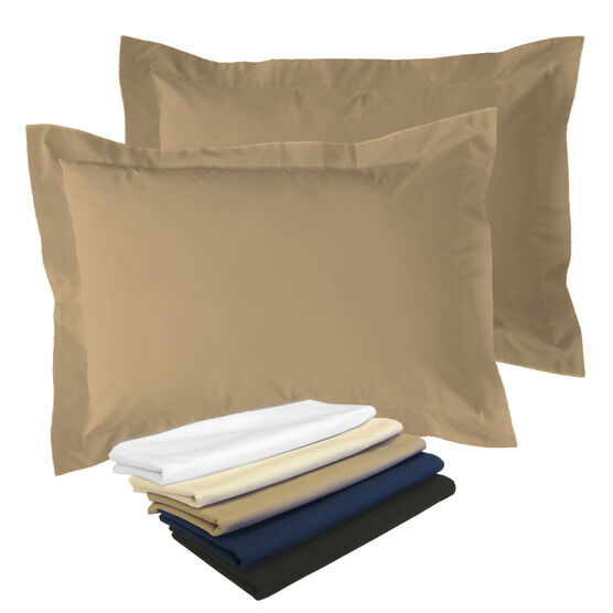 2-Pack Tailored  65/35 Poly/Cotton Sham, MOCHA, hi-res image number null