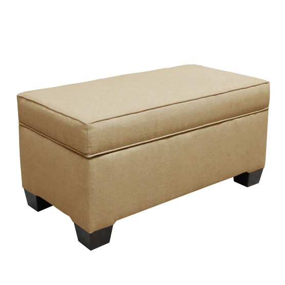 Upholstered Storage Bench in Linen, , alternate image number null