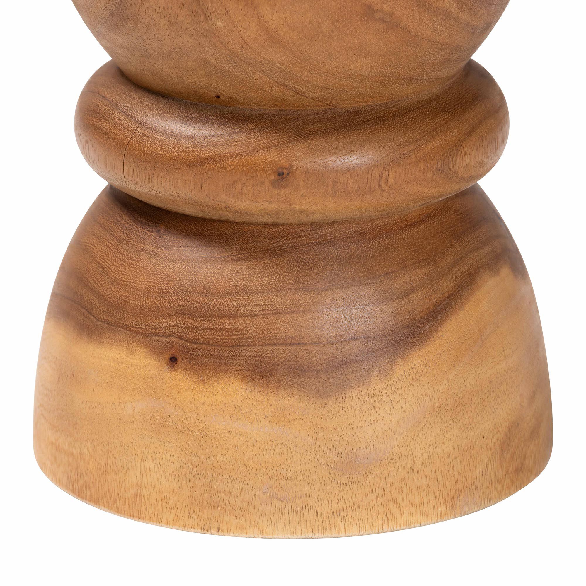 Bancroft Solid Suar Wood Side Table, BROWN, alternate image number 3