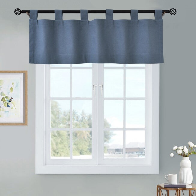 Weathermate Room Darkening Tab Top Flat Valance, BLUE, hi-res image number 0