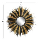 Black Boho Style Sea Grass Wall Mirror, , alternate image number null