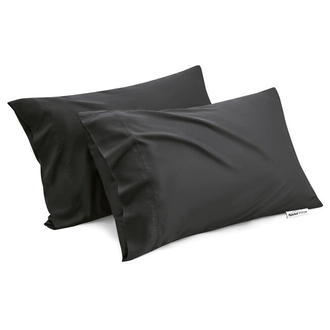 Doctor Pillow Royal Luxury Bamboo Pillowcase -Set of 6, BLACK, hi-res image number null
