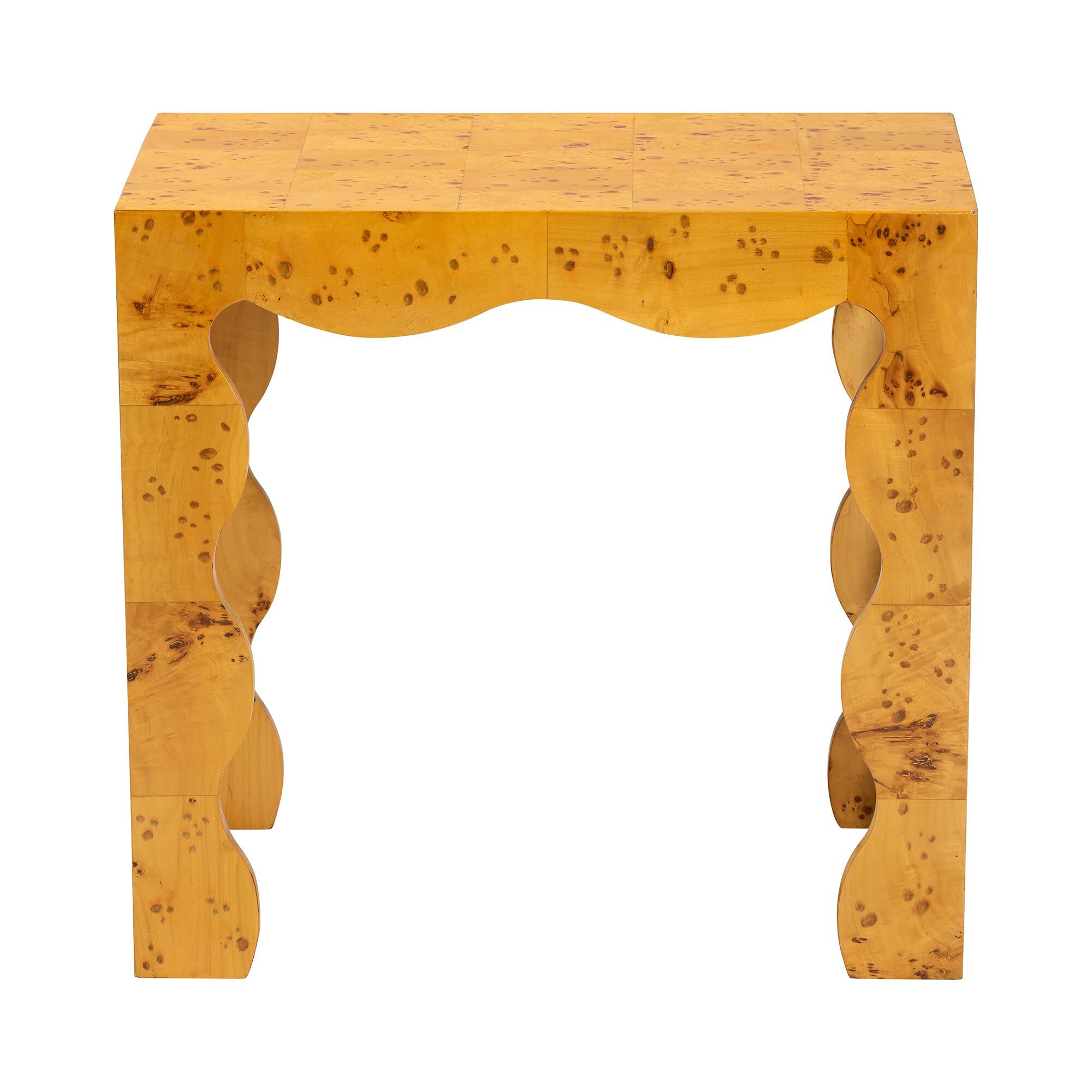 Huxley Modern and Contemporary Natural Real Burl Wood End Table, BURL, alternate image number 2