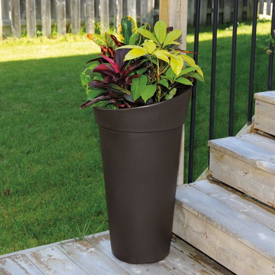 Creston Tall Planter, EXPRESSO, hi-res image number null