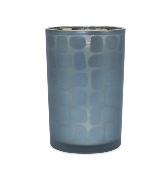 Candle Holder (Set of 2) 4.75 inchesD x 7.25 inchesH Glass, BLUE, alternate image number null