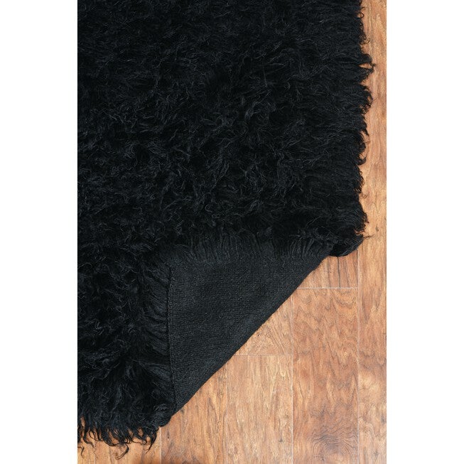 Flokati Black Rug, , alternate image number 5