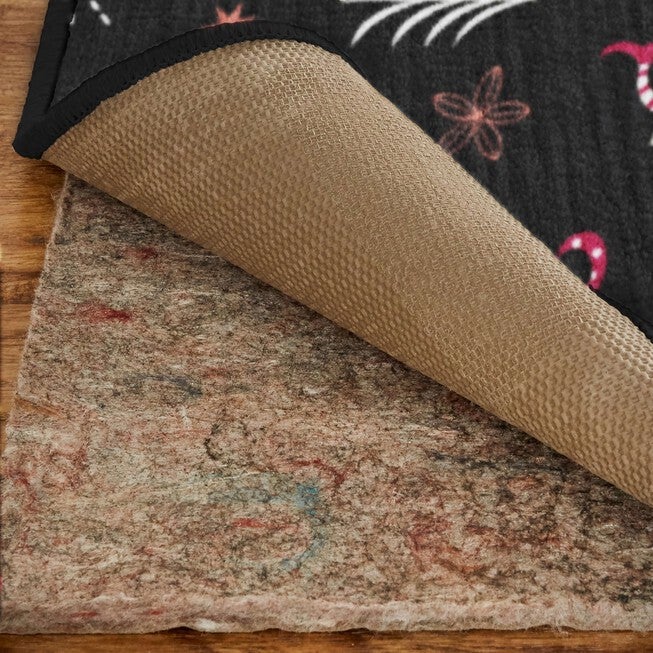 Dancing Elves Black Kitchen Rug, , alternate image number null