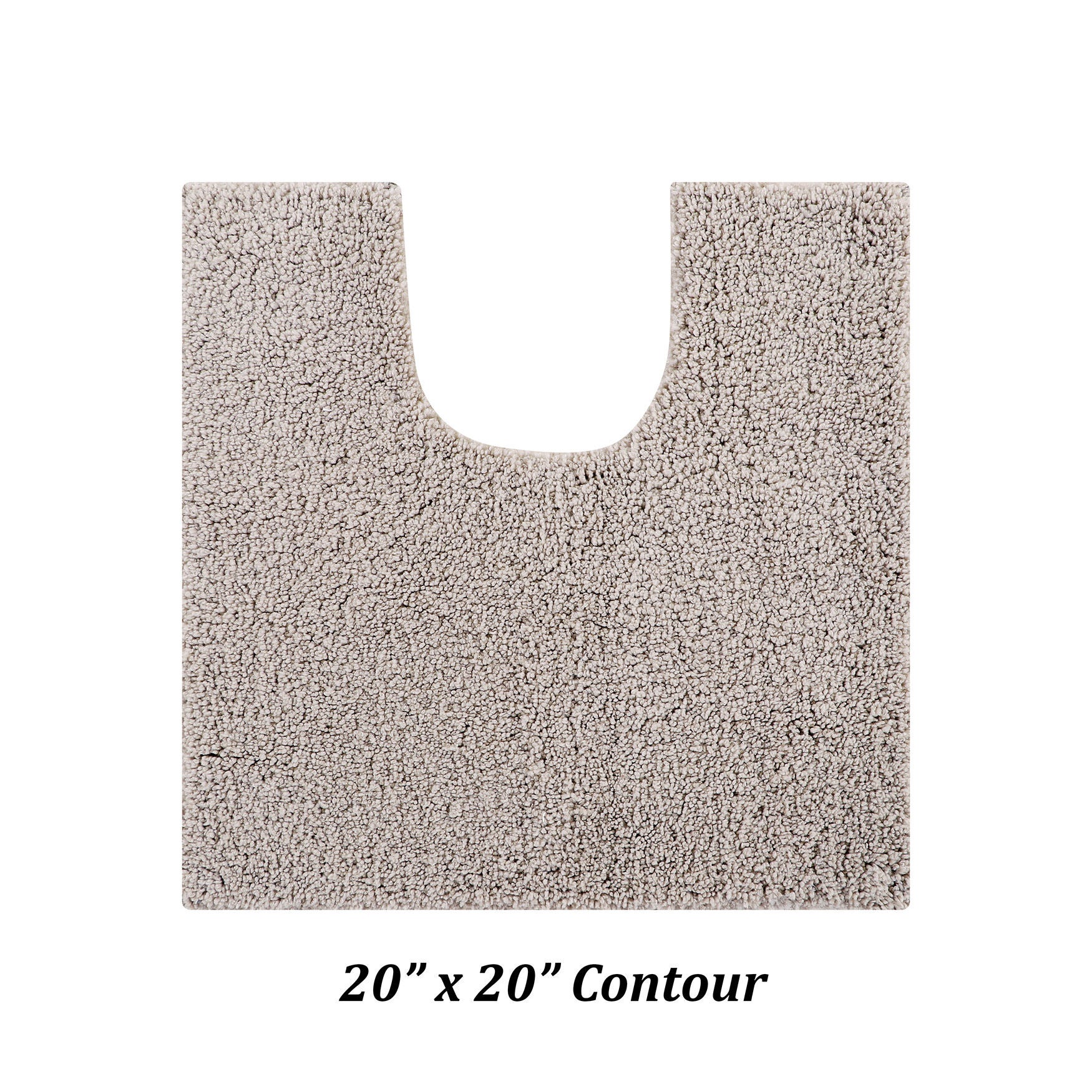 Micro Plush Collection 100% Polyester 20 inches X 20 inches Contour Bath Rug, , on-hover image number 1
