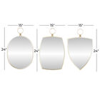 Set Of 3 Gold Wood Traditional Wall Mirror, , alternate image number null