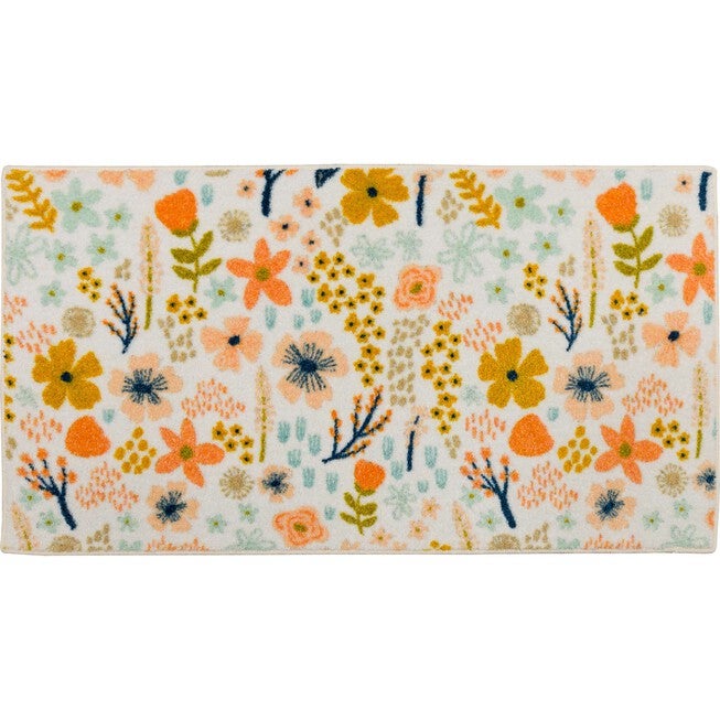 Simple Whimsy Floral Cream Kitchen Rug, 4495935 | Brylane Home