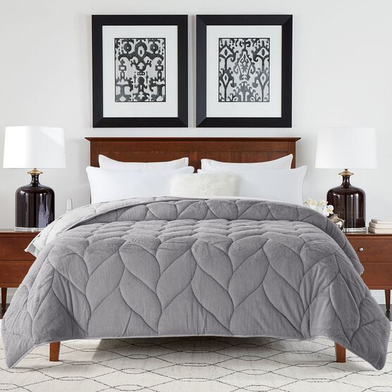 Cozy Grey Down Alternative Comforter Comforters, GREY, hi-res image number null