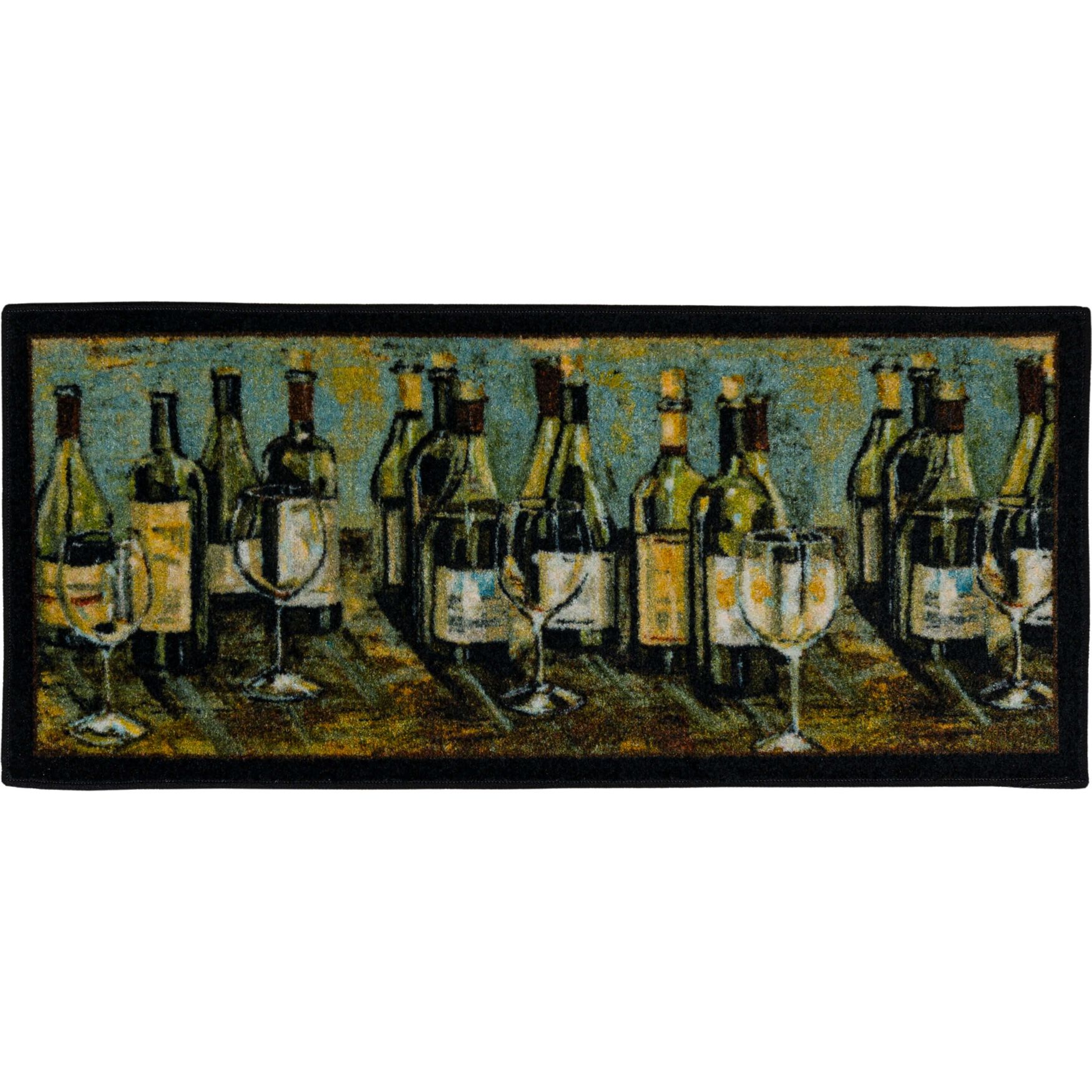 Wine Pairs Multi Kitchen Rug, MULTI, hi-res image number 0