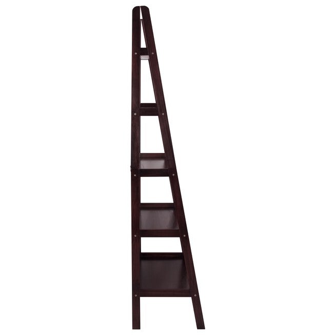 5-Shelf Ladder Bookcase-Espresso, , alternate image number 2