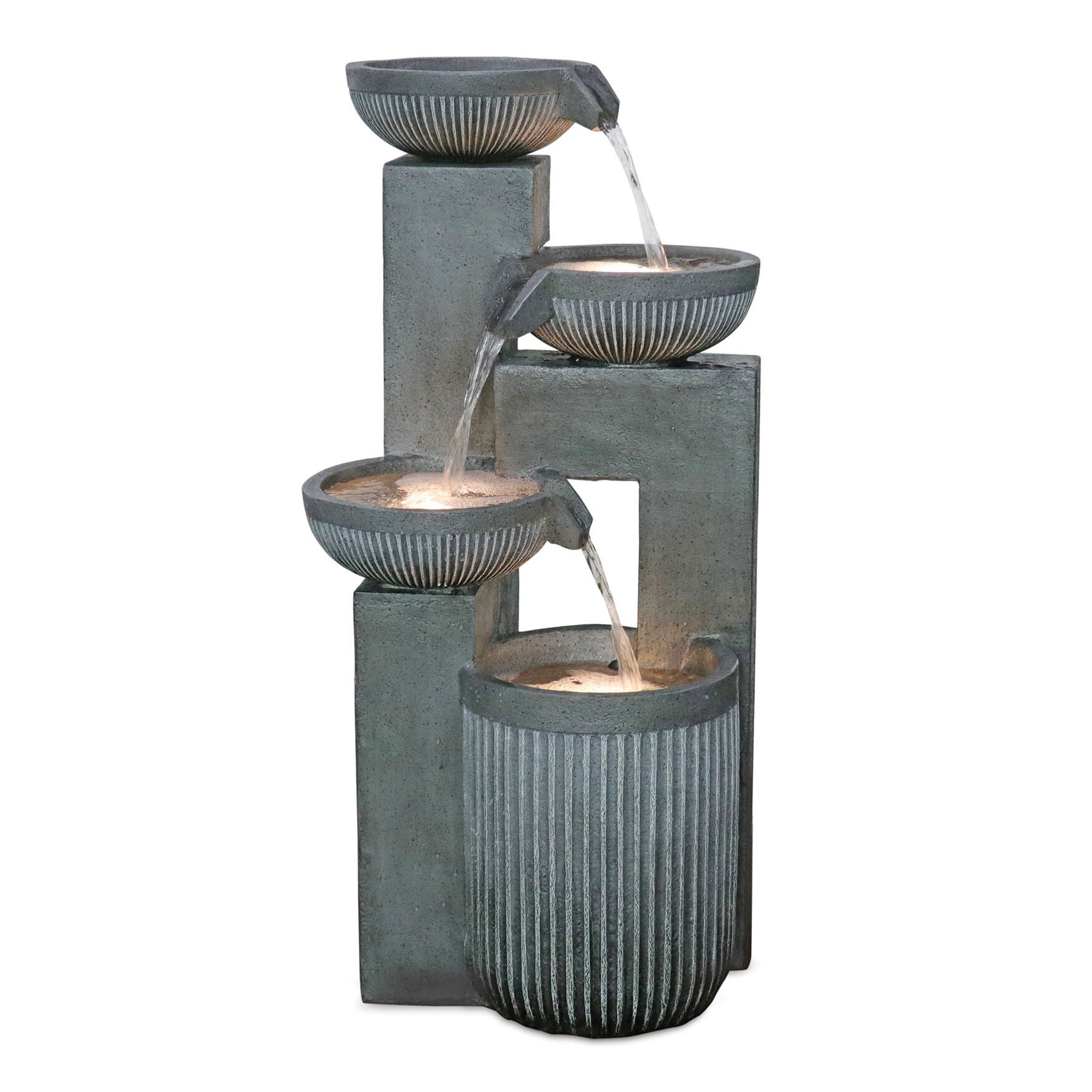 Fountain 17 inchesL X 33 inchesH Resin, GREY, hi-res image number 0