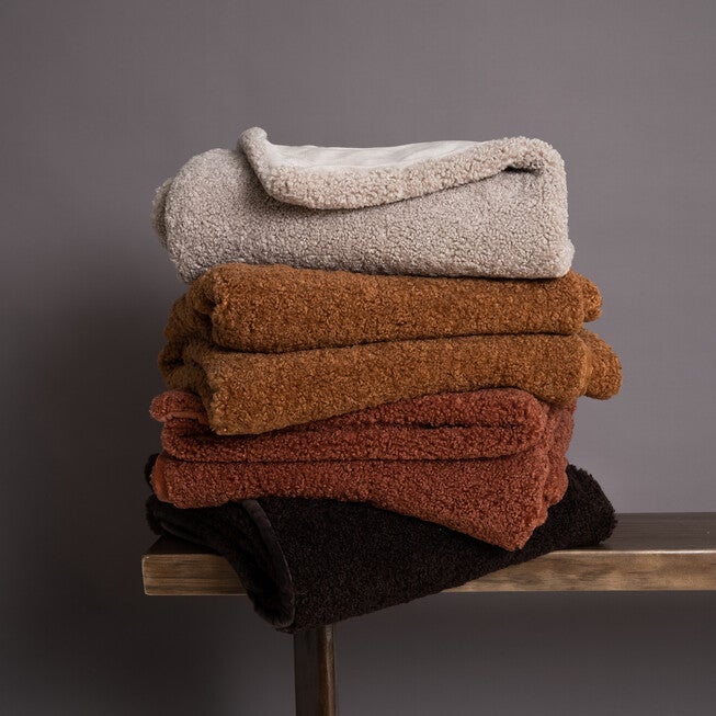 Teddy Sherpalux Plush Solid Throw, , alternate image number 4