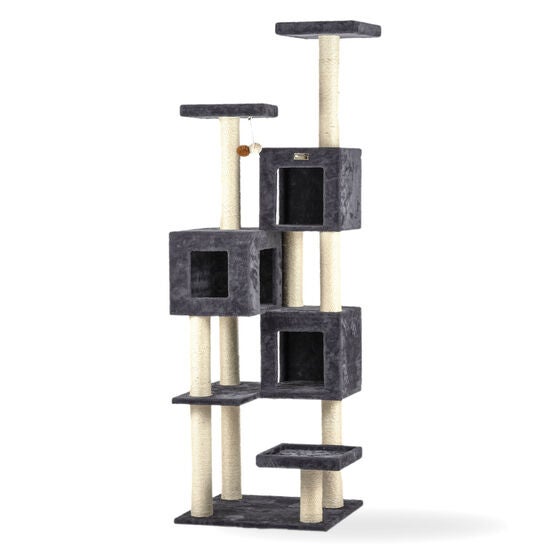 Armarkat Real Wood Griant Cat Tower With Condos For Multiple Cats A8104 Cat Tree, DARK GRAY, hi-res image number null
