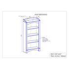 Hawksbury 4-Shelf Bookcase Bookcase, , alternate image number null