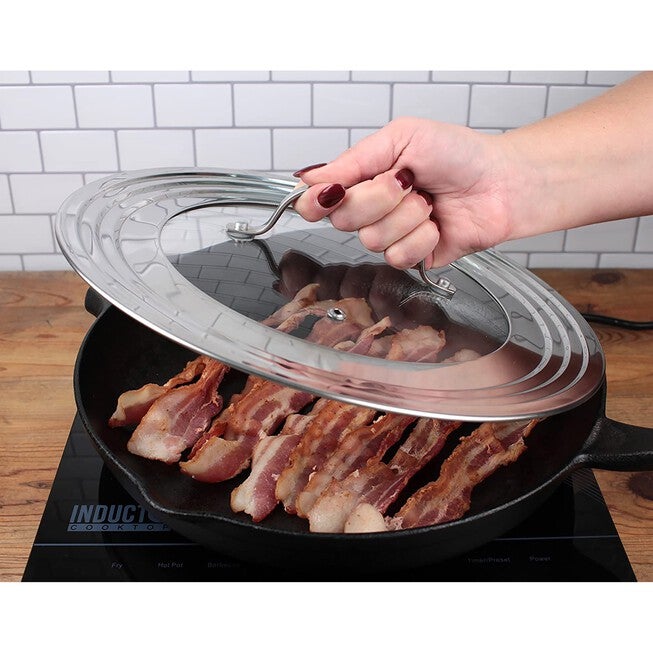 Universal Lid - 5.5 inches - 9 inches with Glass, , alternate image number 2