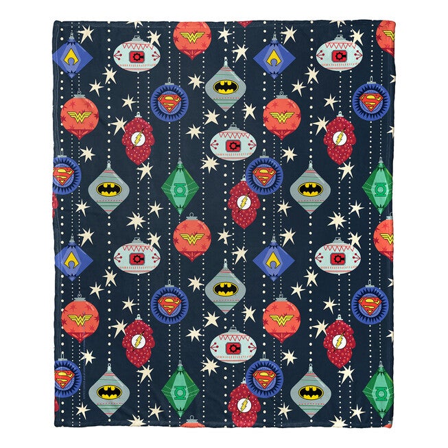 Wb Dc Justice League Hero Ornaments Silk Touch Throw, , on-hover image number null