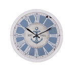 White Coastal Wood Wall Clock, WHITE, hi-res image number null