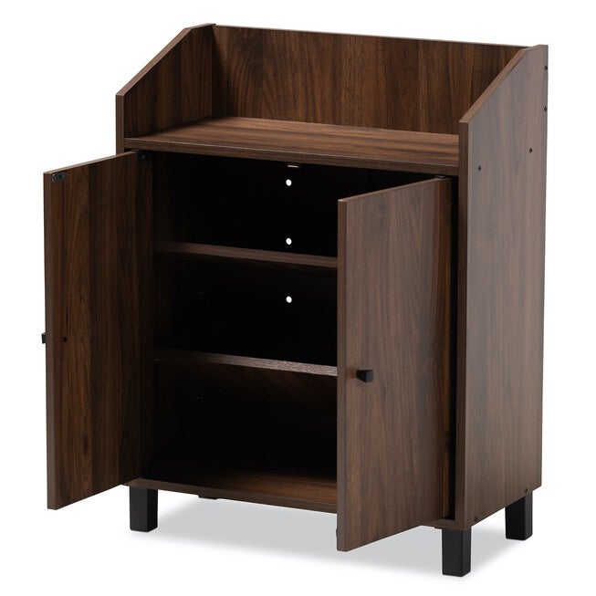 Rossin 2-Door Top Shelf Wood Entryway Shoe Storage Cabinet Furniture, , on-hover image number null