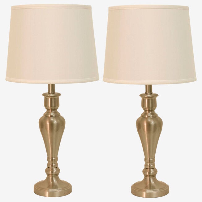 Marie Table Lamp, Set of 2, BRUSHED STEEL, hi-res image number 0