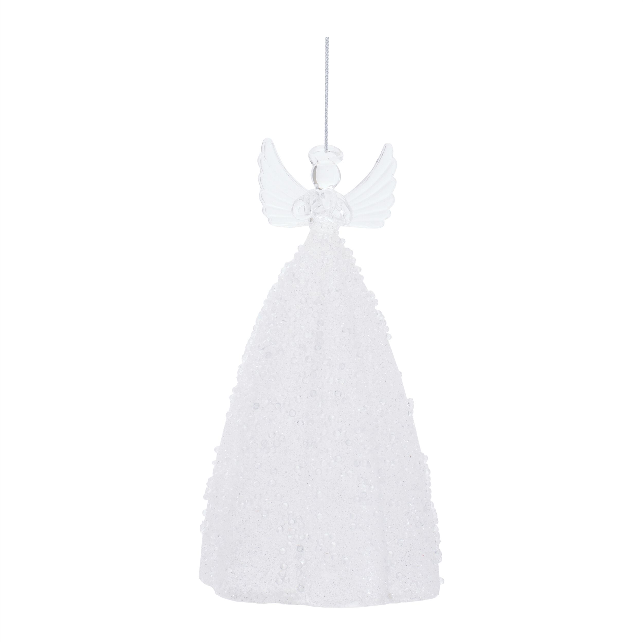 Glass Angel Ornament  (Set of 2), CLEAR, alternate image number 2
