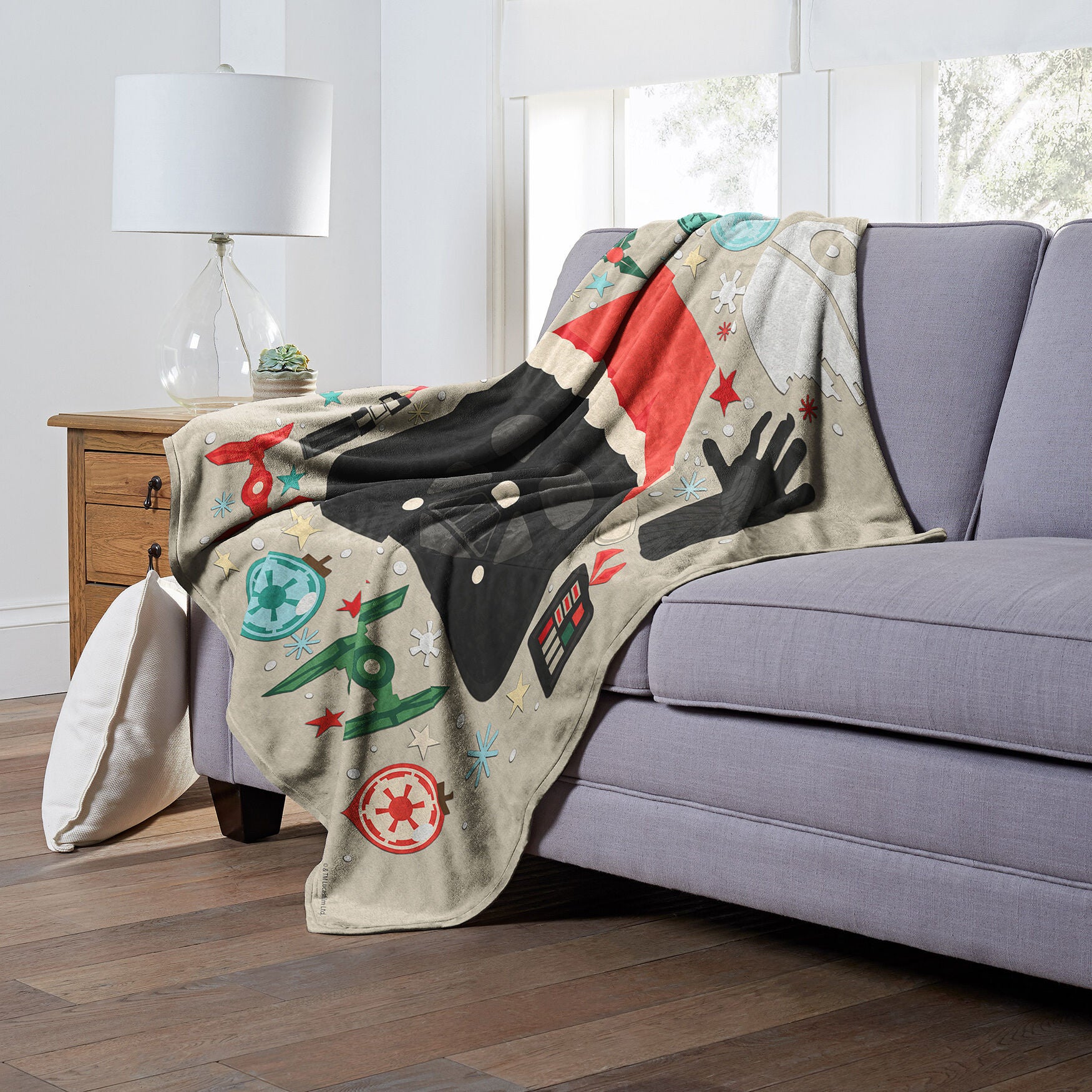 Star Wars Vader Xmas Silk Touch Throw Blanket, , alternate image number 3