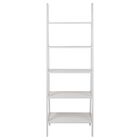 5-Shelf Ladder Bookcase-White, WHITE, hi-res image number 0