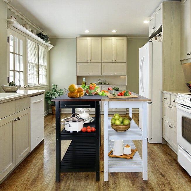 Kitchen Island with Solid Wood Top, , alternate image number null