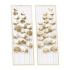 Set Of 2 Gold Metal Floral Wall Decor, , on-hover image number null