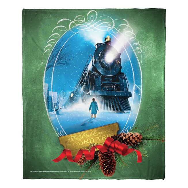 Wb Polar Express Round Trip Silk Touch Throw Blanket, , on-hover image number null