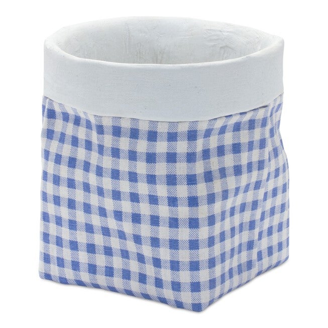 Pot (Set of 2) 3.75 inchesL x 5.5 inchesH, 6.5 inchesL x 6.75 inchesH Cement, BLUE/WHITE, alternate image number null
