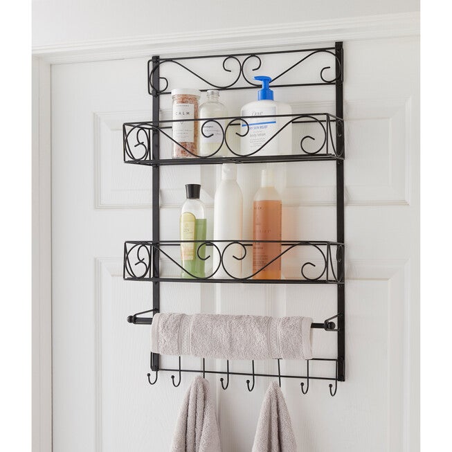 Over-the-Door Rack, BLACK, hi-res image number 0