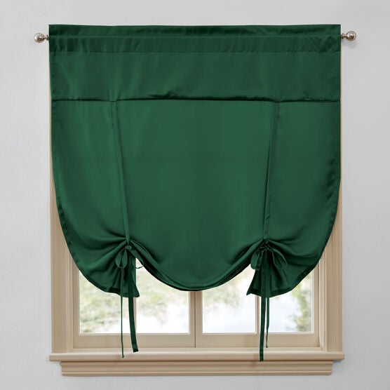 Bh Studio Room Darkening Tie Up Shade Kitchen Curtains Brylane Home