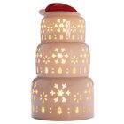 Snowman Stacking Candle Holder, WHITE RED, hi-res image number null