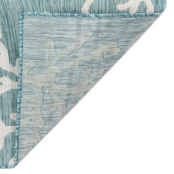 Liora Manne Carmel Coral Border Indoor/Outdoor Rug 23"X7'6", , on-hover image number null