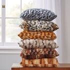Animal Print Faux Fur Pillow Covers, , alternate image number null