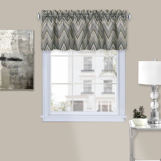 Avery Window Curtain Valance 58" x 14", CHARCOAL, hi-res image number null