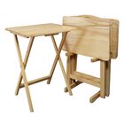 5pcs Tray Table Set-Natural, NATURAL, hi-res image number null