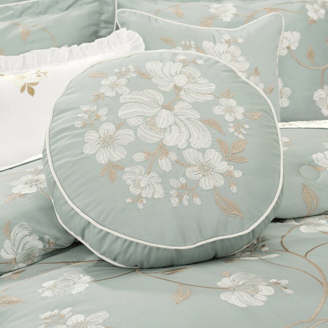 Spring Garden Round Decorative Throw Pillow, SPA, alternate image number null