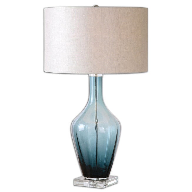 Hagano Blue Glass Table Lamp, BLUE, hi-res image number null