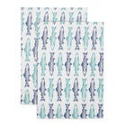 Pet Animal Designer Print Kitchen Dish Towel, Set 2, BLUE MULTI, hi-res image number null