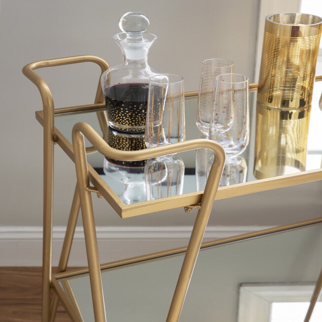 Gold Mid-Century Bar Cart, , alternate image number 4