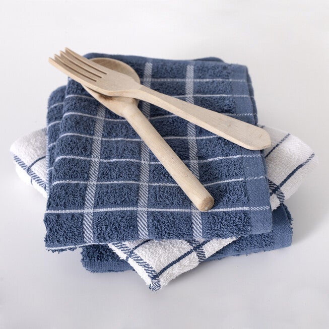 Affordable Terry Kitchen Towels, Set Of 3, Cactus | Brylane Home