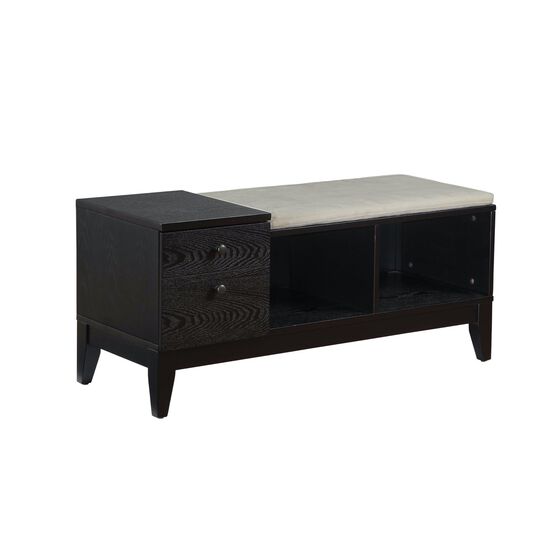 Bench W/Storage Seating, FABRIC BLACK, hi-res image number null