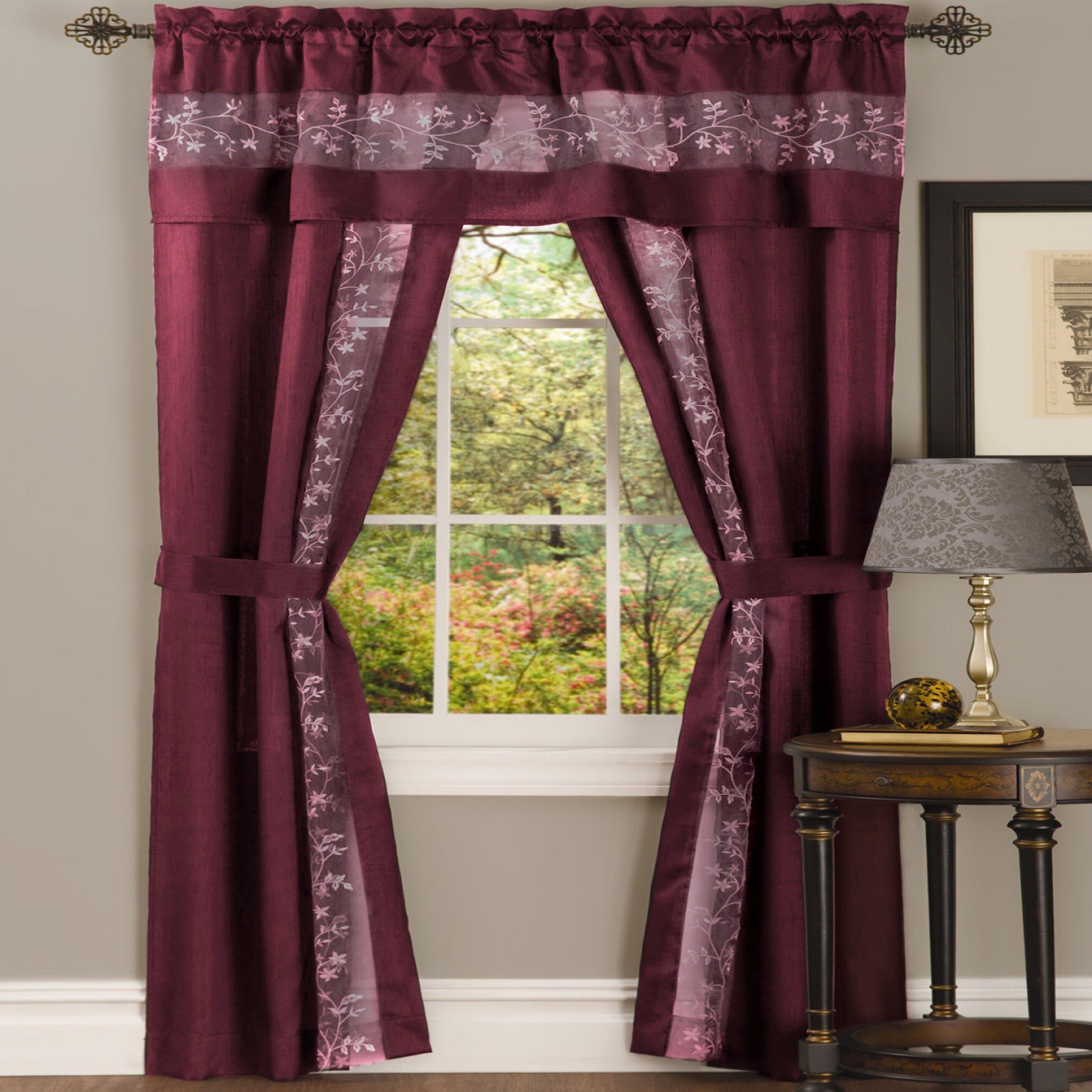 Traditional Fairfield 5 Piece Window Set, White | Brylane Home