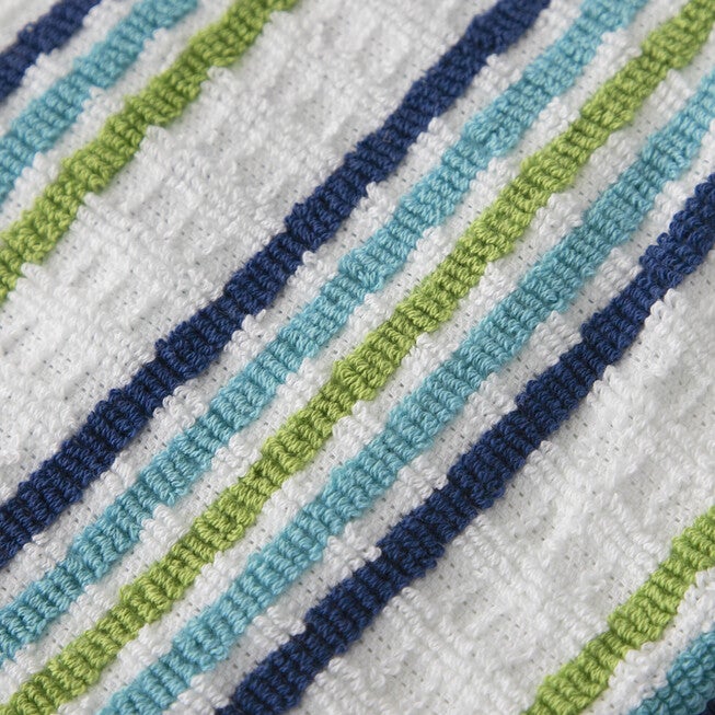 Solid & Stripe Waffle Terry Kitchen Towels, Set Of 2 Towel, , on-hover image number null