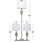 Set Of 3 Silver Coastal Table Lamp, , alternate image number null